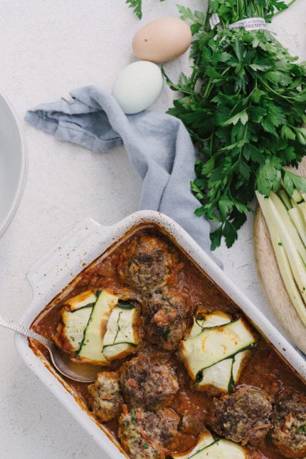 Veggie and Ricotta Packed Meatballs