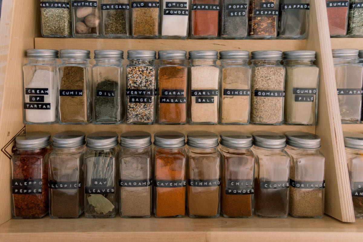 Modern Spice Jar Organization