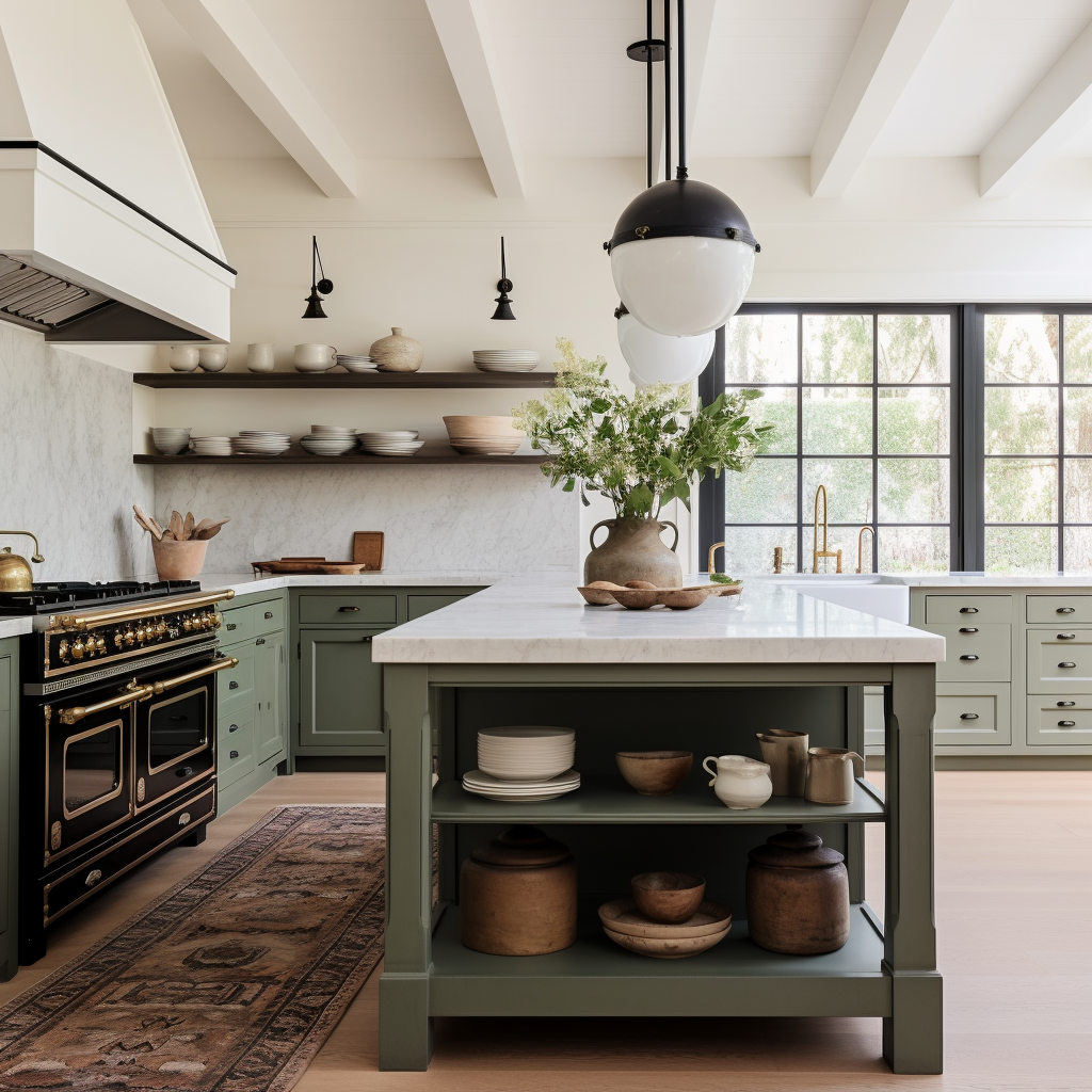 Benjamin Moore's Saybrook Sage kitchen inspiration, green-hued kitchens ideas