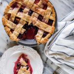 Blueberry and Lavender Peach Pie