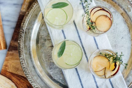 Two Herb Infused Prosecco Cocktails for Fall
