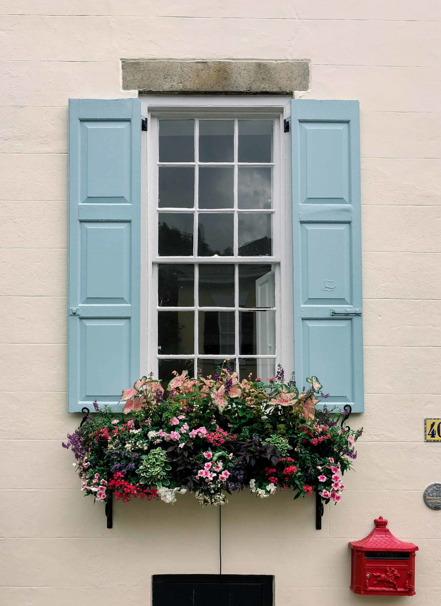 Window Box With Pink Flowers