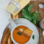 Creamy Tomato Soup with The Perfect Grilled Tillamook Cheddar Cheese