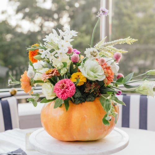 How to Make a Pumpkin Flower Arrangement