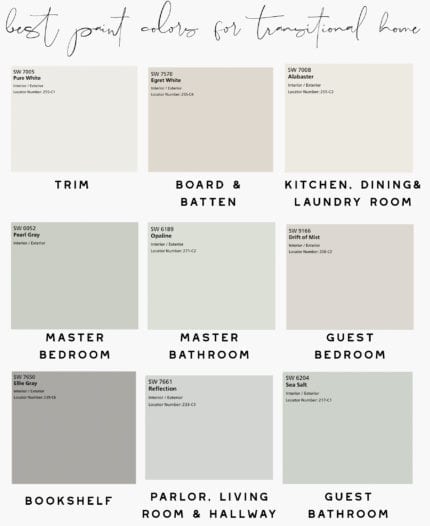 Best Paint Colors to Use in a Transitional Home