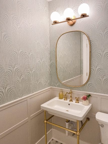 Wallpaper and Tile Bathroom Ideas
