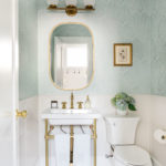 Our Patterned Tile and Wallpaper Half Bath Reveal