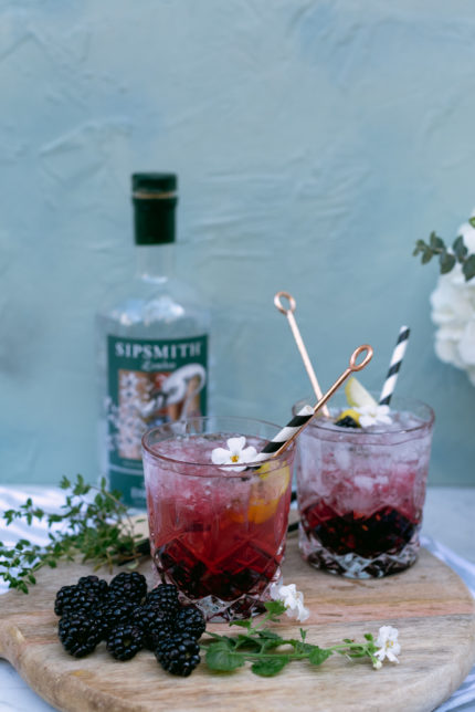 blackberry lemonade gin cocktail
