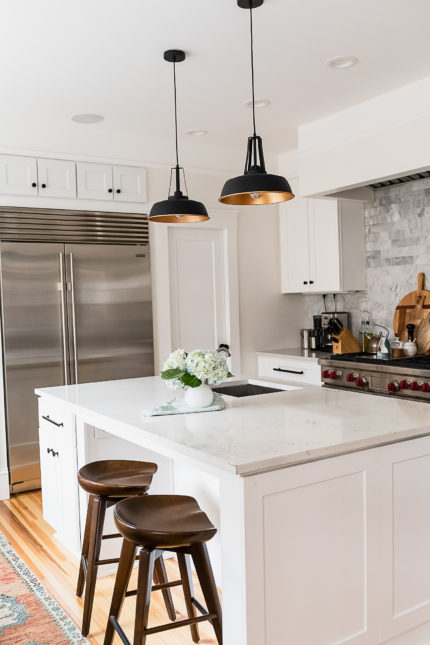 modern craftsman white kitchen