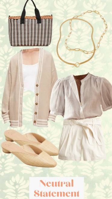 netural weekend spring outfit