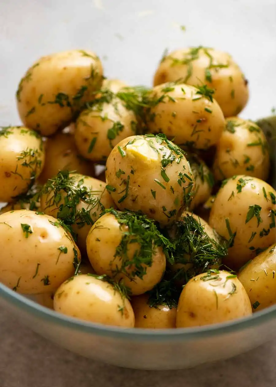 appetizer ideas Baby Potatoes with Butter & Herbs