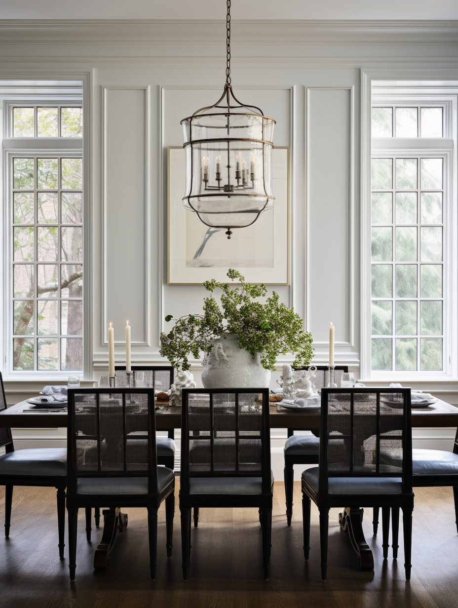 A dining room in a colonial revival
