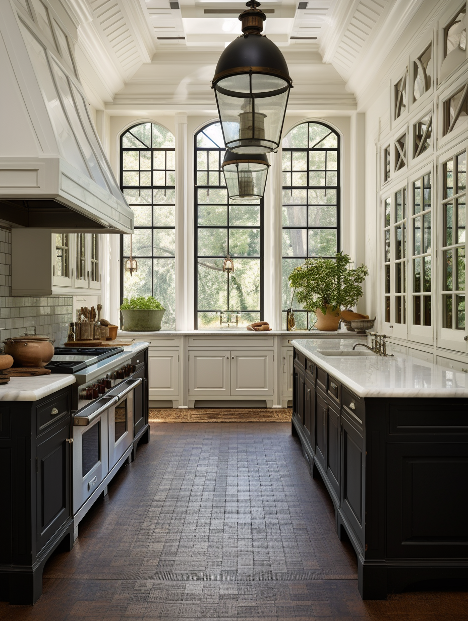 A kitchen in a colonial revival