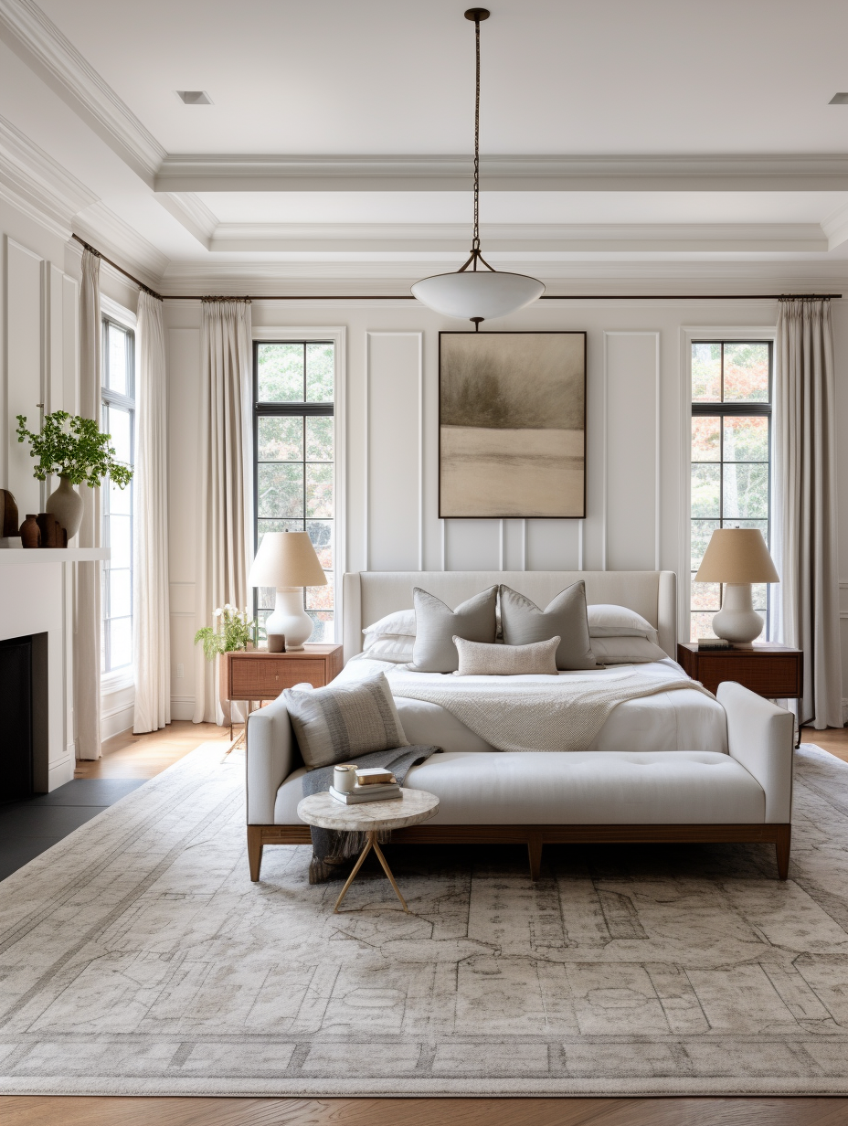 A master bedroom in a colonial revival