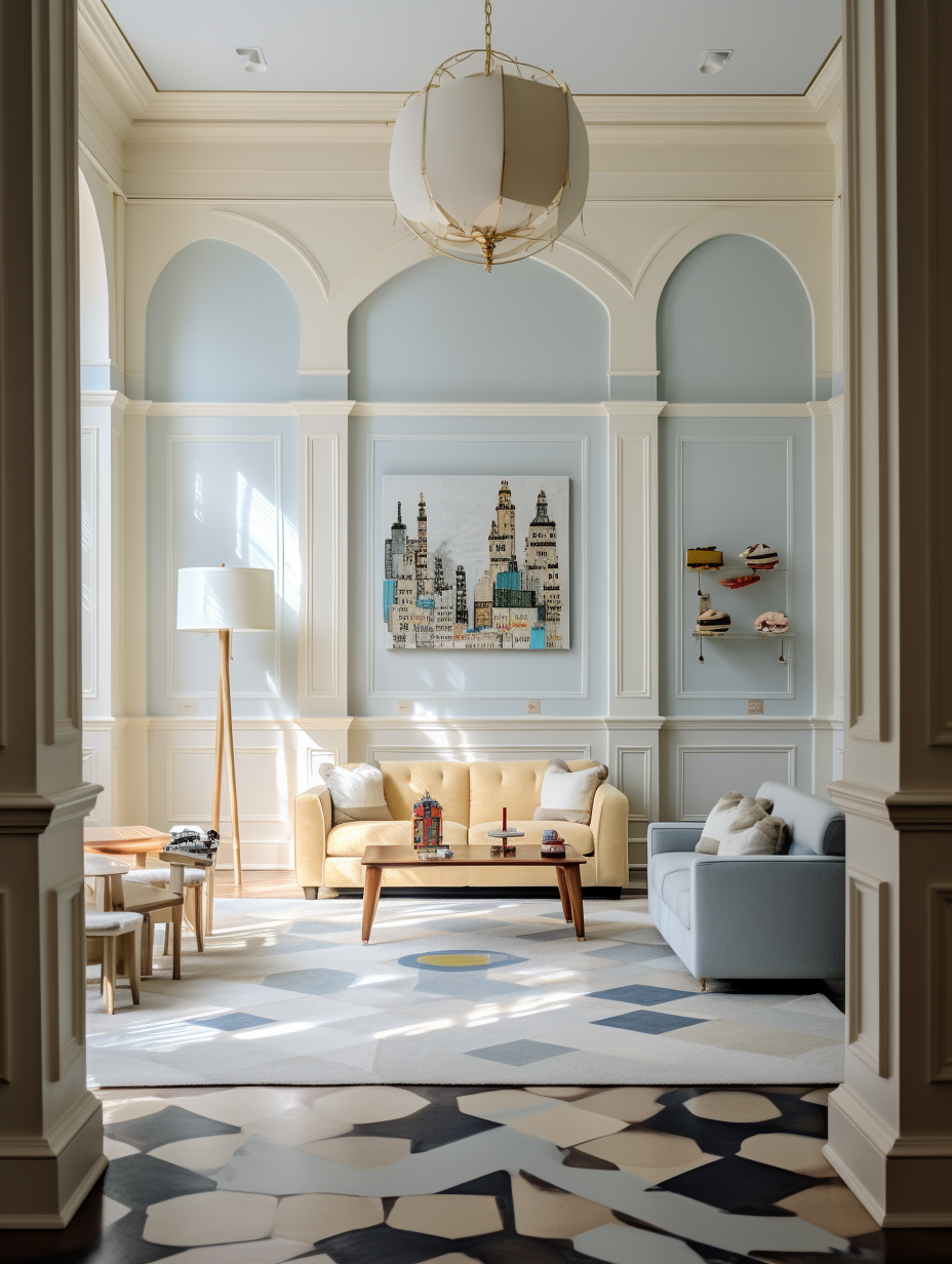 Kids Playroom in a Colonial Revival Home